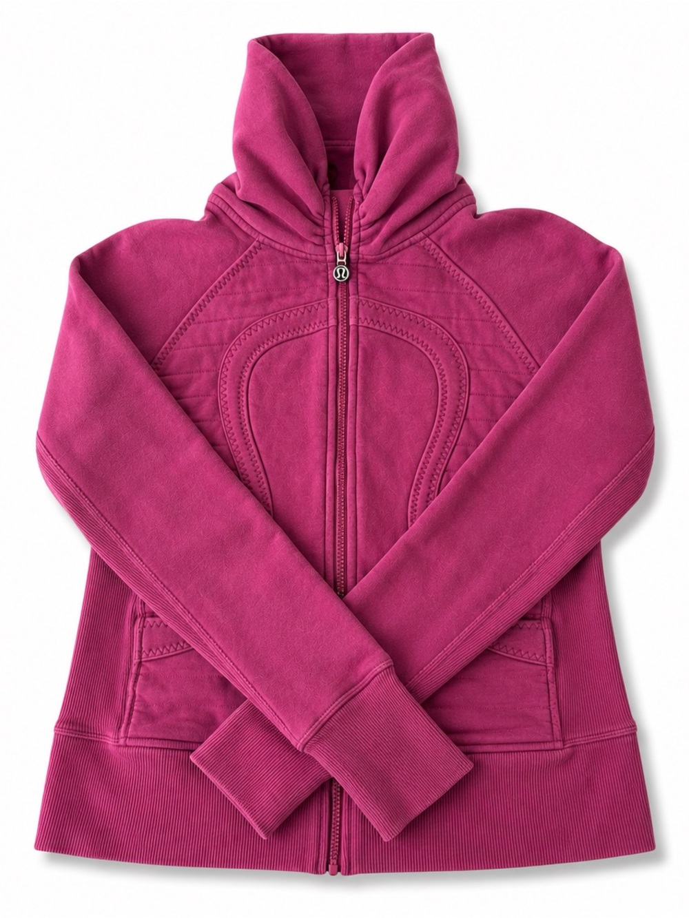lululemon athletica Full-Zip Scuba Turtle / Funnel Neck Hoodie - Magenta
